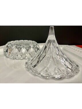 Godinger Shannon Hersheys Kiss Lead Cut Crystal Covered Candy Trinket Dish